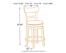 Load image into Gallery viewer, Pinnadel UPH Swivel Barstool (1/CN)
