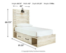 Load image into Gallery viewer, Cambeck  Panel Bed With 2 Storage Drawers
