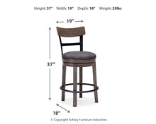 Load image into Gallery viewer, Caitbrook UPH Swivel Barstool (1/CN)
