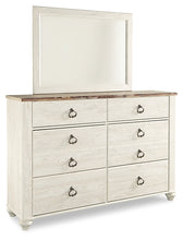 Load image into Gallery viewer, Willowton / Panel Headboard With Mirrored Dresser, Chest And Nightstand
