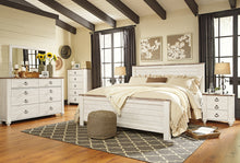 Load image into Gallery viewer, Willowton  Panel Bed With Mirrored Dresser, Chest And Nightstand
