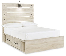 Load image into Gallery viewer, Cambeck  Panel Bed With 2 Storage Drawers With Mirrored Dresser And Chest
