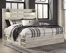 Load image into Gallery viewer, Cambeck  Panel Bed With 2 Storage Drawers With Mirrored Dresser And 2 Nightstands
