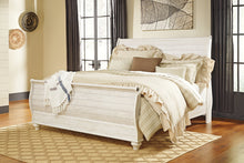 Load image into Gallery viewer, Willowton  Sleigh Bed With Mirrored Dresser
