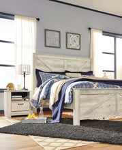 Load image into Gallery viewer, Bellaby  Crossbuck Panel Bed With Mirrored Dresser And 2 Nightstands
