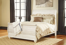 Load image into Gallery viewer, Willowton  Sleigh Bed With Mirrored Dresser
