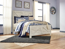 Load image into Gallery viewer, Bellaby  Crossbuck Panel Bed With Mirrored Dresser And 2 Nightstands
