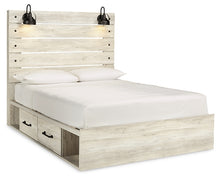 Load image into Gallery viewer, Cambeck Queen Panel Bed with 4 Storage Drawers with Mirrored Dresser, Chest and Nightstand
