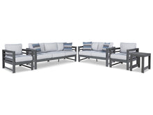 Load image into Gallery viewer, Amora Outdoor Sofa, Loveseat and 2 Lounge Chairs with End Table
