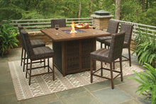 Load image into Gallery viewer, Paradise Trail Outdoor Bar Table and 6 Barstools
