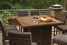 Load image into Gallery viewer, Paradise Trail Outdoor Bar Table and 8 Barstools
