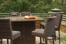 Load image into Gallery viewer, Paradise Trail Outdoor Bar Table and 8 Barstools
