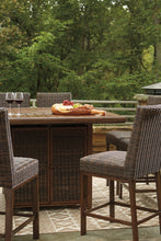 Load image into Gallery viewer, Paradise Trail Outdoor Bar Table and 8 Barstools
