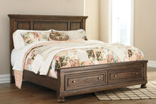 Load image into Gallery viewer, Flynnter  Panel Bed With 2 Storage Drawers With Mirrored Dresser And Chest
