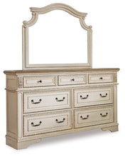 Load image into Gallery viewer, Realyn  Upholstered Panel Bed With Mirrored Dresser And Chest
