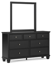 Load image into Gallery viewer, Lanolee Twin Panel Bed with Mirrored Dresser
