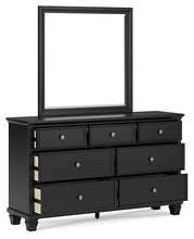 Load image into Gallery viewer, Lanolee Twin Panel Bed with Mirrored Dresser
