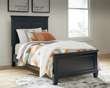 Load image into Gallery viewer, Lanolee Twin Panel Bed with Mirrored Dresser
