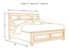 Load image into Gallery viewer, Robbinsdale  Sleigh Bed With Storage
