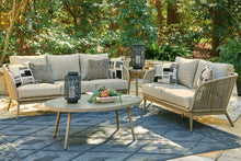 Load image into Gallery viewer, Swiss Valley Outdoor Sofa and Loveseat with Coffee Table
