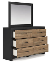 Load image into Gallery viewer, Vertani King Panel Bed with Mirrored Dresser and 2 Nightstands
