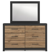 Load image into Gallery viewer, Vertani King Panel Bed with Mirrored Dresser and 2 Nightstands
