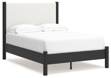 Load image into Gallery viewer, Cadmori Full Upholstered Panel Bed with Mirrored Dresser and Nightstand
