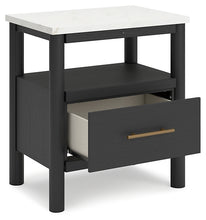 Load image into Gallery viewer, Cadmori Full Upholstered Panel Bed with Mirrored Dresser and Nightstand
