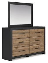 Load image into Gallery viewer, Vertani Full Panel Bed with Mirrored Dresser and Chest
