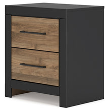 Load image into Gallery viewer, Vertani Twin Panel Bed with Nightstand
