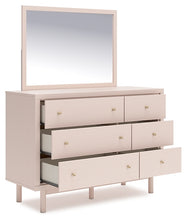 Load image into Gallery viewer, Wistenpine Twin Upholstered Panel Bed with Mirrored Dresser
