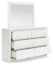 Load image into Gallery viewer, Mollviney Full Panel Bed with Mirrored Dresser
