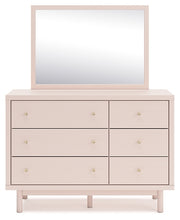 Load image into Gallery viewer, Wistenpine Full Upholstered Panel Bed with Mirrored Dresser
