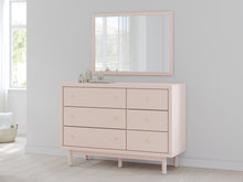 Load image into Gallery viewer, Wistenpine Full Upholstered Panel Bed with Mirrored Dresser
