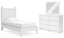 Load image into Gallery viewer, Mollviney Twin Panel Bed with Mirrored Dresser
