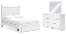 Load image into Gallery viewer, Mollviney Full Panel Storage Bed with Mirrored Dresser
