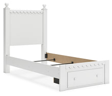 Load image into Gallery viewer, Mollviney Twin Panel Storage Bed with Mirrored Dresser
