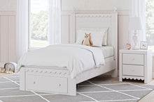 Load image into Gallery viewer, Mollviney Twin Panel Storage Bed with Mirrored Dresser
