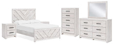 Load image into Gallery viewer, Cayboni Full Panel Bed with Mirrored Dresser, Chest and 2 Nightstands
