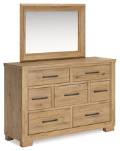 Load image into Gallery viewer, Galliden Queen Panel Bed with Mirrored Dresser and Nightstand
