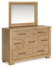 Load image into Gallery viewer, Galliden Queen Panel Bed with Mirrored Dresser, Chest and 2 Nightstands
