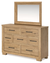 Load image into Gallery viewer, Galliden Queen Panel Bed with Mirrored Dresser
