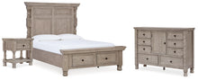 Load image into Gallery viewer, Harrastone Queen Panel Bed with Dresser and Nightstand
