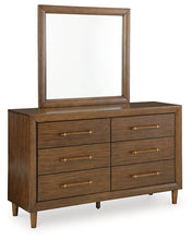 Load image into Gallery viewer, Lyncott King Upholstered Bed with Mirrored Dresser
