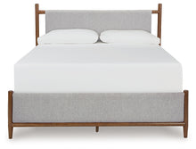 Load image into Gallery viewer, Lyncott California King Upholstered Bed with Mirrored Dresser
