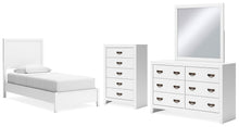 Load image into Gallery viewer, Binterglen Twin Panel Bed with Mirrored Dresser and Chest
