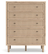 Load image into Gallery viewer, Cielden Full Upholstered Panel Bed with Mirrored Dresser, Chest and 2 Nightstands
