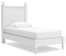 Load image into Gallery viewer, Mollviney Twin Panel Bed with Mirrored Dresser and Nightstand
