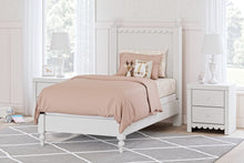 Load image into Gallery viewer, Mollviney Twin Panel Bed with Mirrored Dresser and Nightstand
