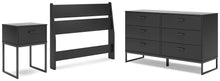 Load image into Gallery viewer, Socalle Twin Panel Headboard with Dresser and Nightstand
